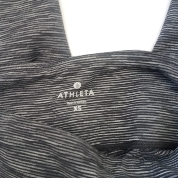 Athleta Energy Chaturanga Capri Leggings Space Dye Black Blue Women’s XS - Picture 3 of 8